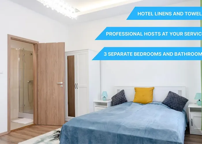 3 En Suit Bedroom Flat In The Main Centre For 6Ppl, 3Bdr,3Bthr,Ac